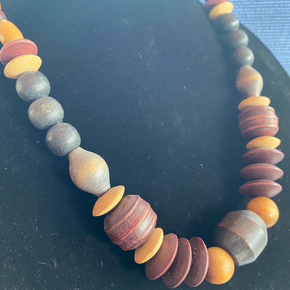 Necklace - Wooden Single Strand Beads